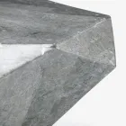 Binnenvormige salontafel in fossiele steen, verschillende afwerkingen - hoofdtelefoon Viadurini