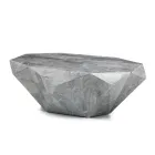 Binnenvormige salontafel in fossiele steen, verschillende afwerkingen - hoofdtelefoon Viadurini