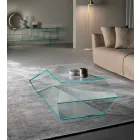 Gevormde salontafel in Extralight of gerookt glas Made in Italy - Neok Viadurini