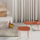Vormgegeven MDF salontafel, verkrijgbaar in twee maten en meerdere kleuren - Navis Viadurini