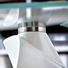 Salontafel met glazen blad met zeefdruk gemaakt in Italië - Campari Viadurini