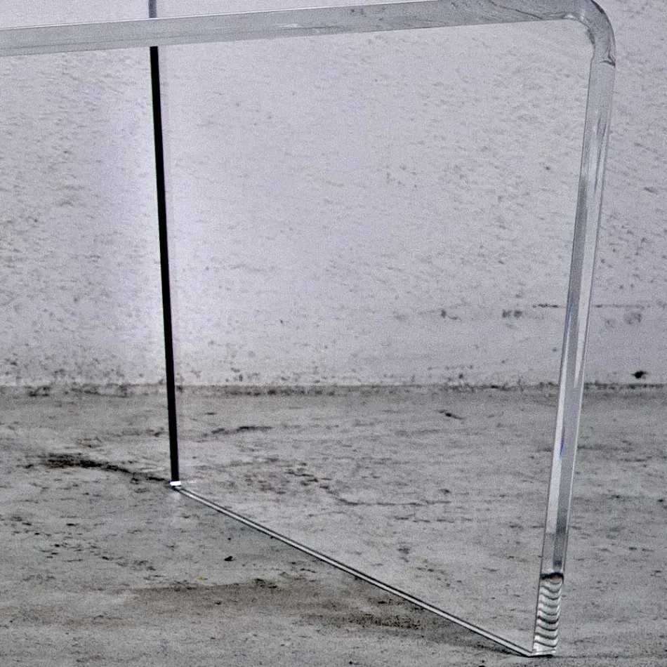 Salontafel in transparant acrylkristal Handgevouwen - Crosto Viadurini