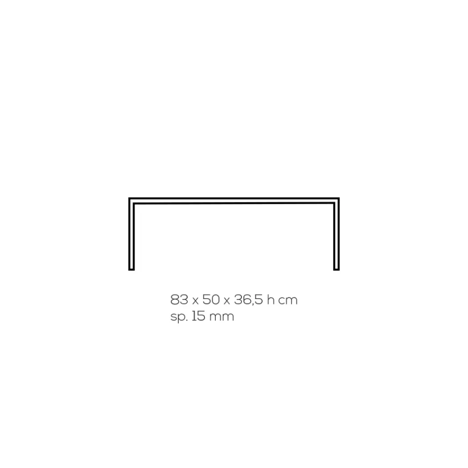 Salontafel in transparant acrylkristal Handgevouwen - Crosto Viadurini