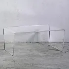 Salontafel in transparant acrylkristal Handgevouwen - Crosto Viadurini