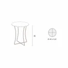 Salontafel in geverfd metaal met HPL-blad Made in Italy - Numbo Viadurini