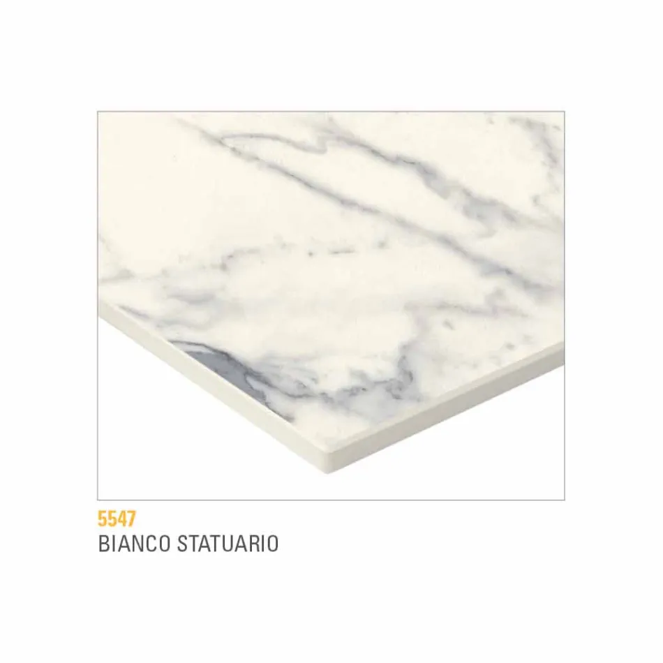 Salontafel in geverfd metaal met HPL-blad Made in Italy - Numbo Viadurini