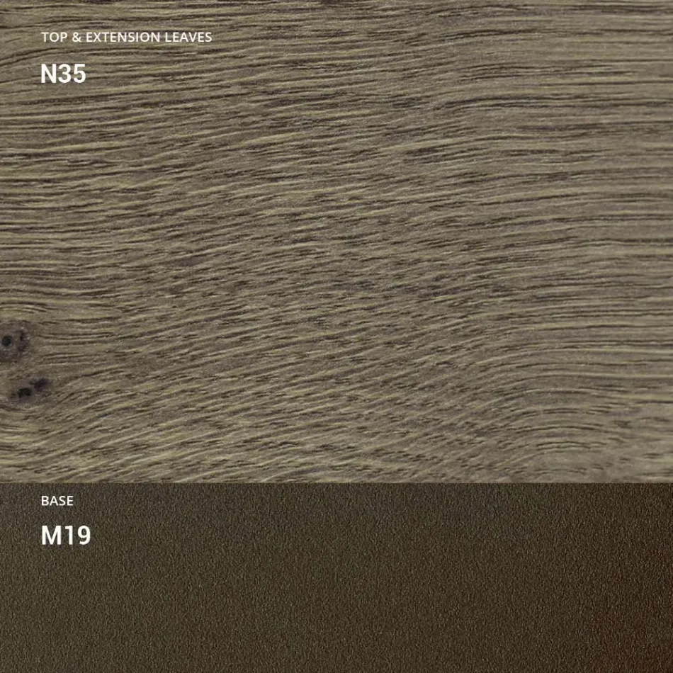 Transformeerbare salontafel in metaal en hout Made in Italy - Veneris Viadurini