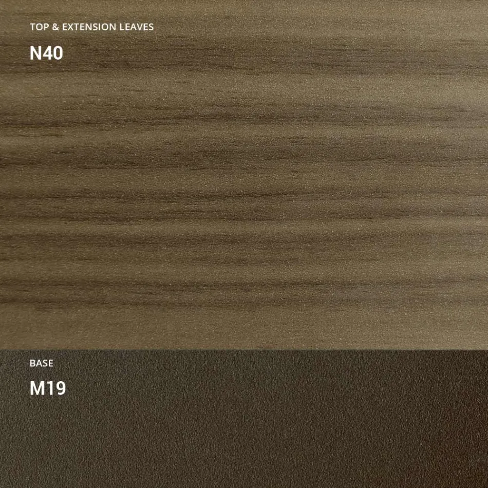 Transformeerbare salontafel in metaal en hout Made in Italy - Veneris Viadurini