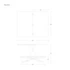 Transformeerbare salontafel in metaal en hout Made in Italy - Veneris Viadurini