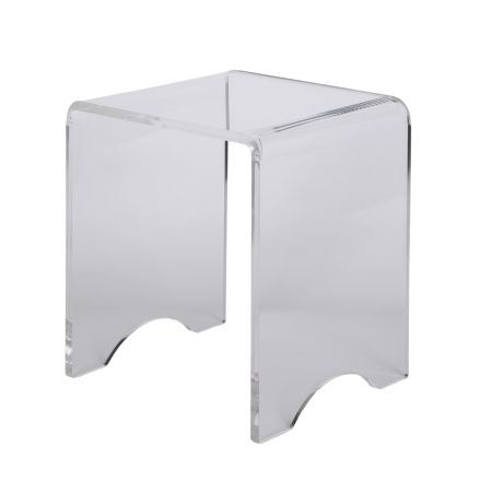 Salontafel Kruk Kristal Transparant Acryl Minimal Italiaans - Plarco Viadurini
