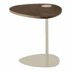 Woonkamer salontafel in metaal en houten blad, luxe design - Yassine Viadurini