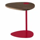 Woonkamer salontafel in metaal en houten blad, luxe design - Yassine Viadurini