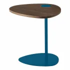 Woonkamer salontafel in metaal en houten blad, luxe design - Yassine Viadurini