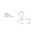 Woonkamer salontafel in metaal en houten blad, luxe design - Yassine Viadurini