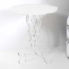 witte ronde tafel 36cm diameter modern design Janis, made in Italy Viadurini