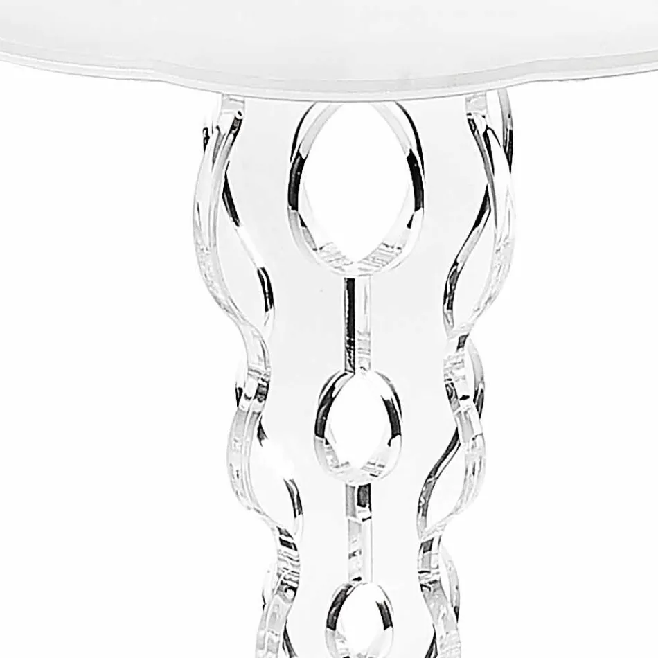 witte ronde tafel 36cm diameter modern design Janis, made in Italy Viadurini