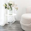 witte ronde tafel 36cm diameter modern design Janis, made in Italy