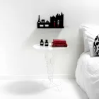 witte ronde tafel 50cm diameter modern design Janis, made in Italy Viadurini