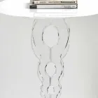 witte ronde tafel 50cm diameter modern design Janis, made in Italy Viadurini