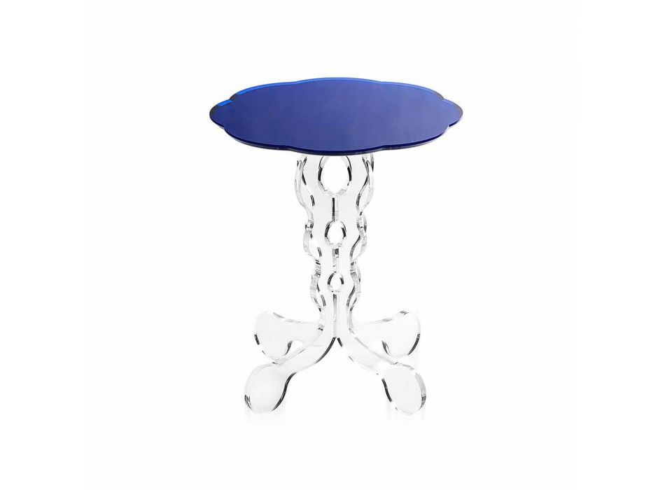 Blauwe ronde tafel diameter 36 cm Janis modern design, made in Italy Viadurini