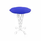 Blauwe ronde tafel diameter 50 cm Janis modern design, made in Italy Viadurini