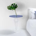 Blauwe ronde tafel diameter 50 cm Janis modern design, made in Italy Viadurini