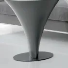 Ronde salontafel Bootvorm in metaal en geëtst glas - Boarding Viadurini