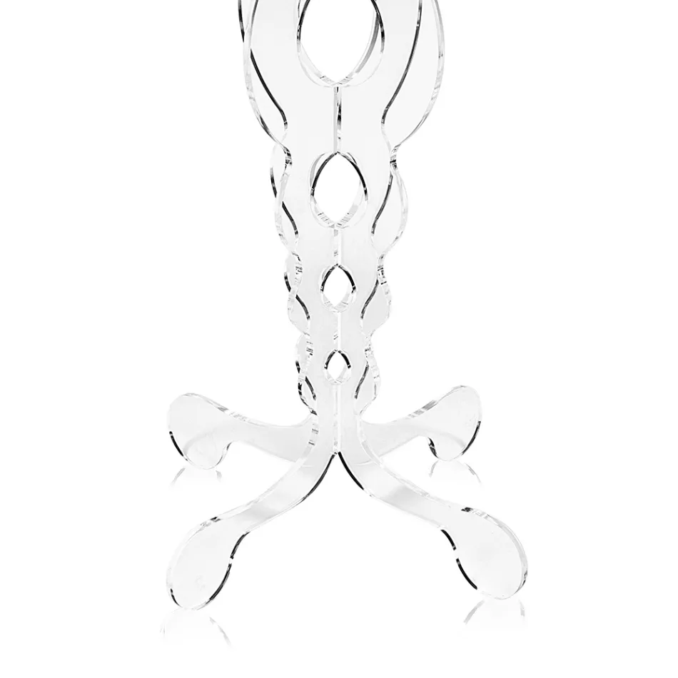 Ronde salontafel in transparant plexiglas 2 afmetingen - fosfor Viadurini