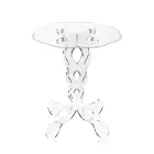 Ronde salontafel in transparant plexiglas 2 afmetingen - fosfor Viadurini