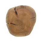 Ronde salontafel in stam van hout en staal Homemotion - Tancredi Viadurini