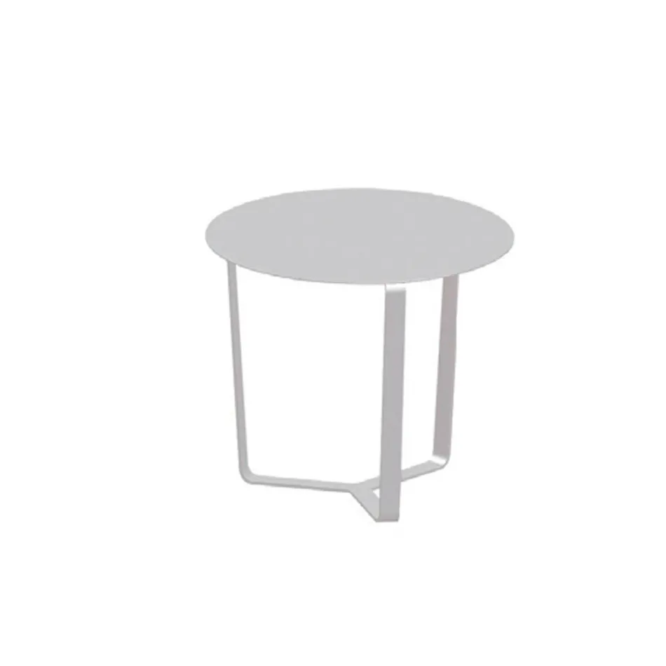 Ronde salontafel voor buiten in aluminium met epoxypoedercoating - Mitch Viadurini