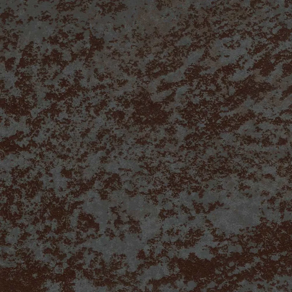 Ronde salontafel in schuin metaal en keramiek blad - Coriko Viadurini