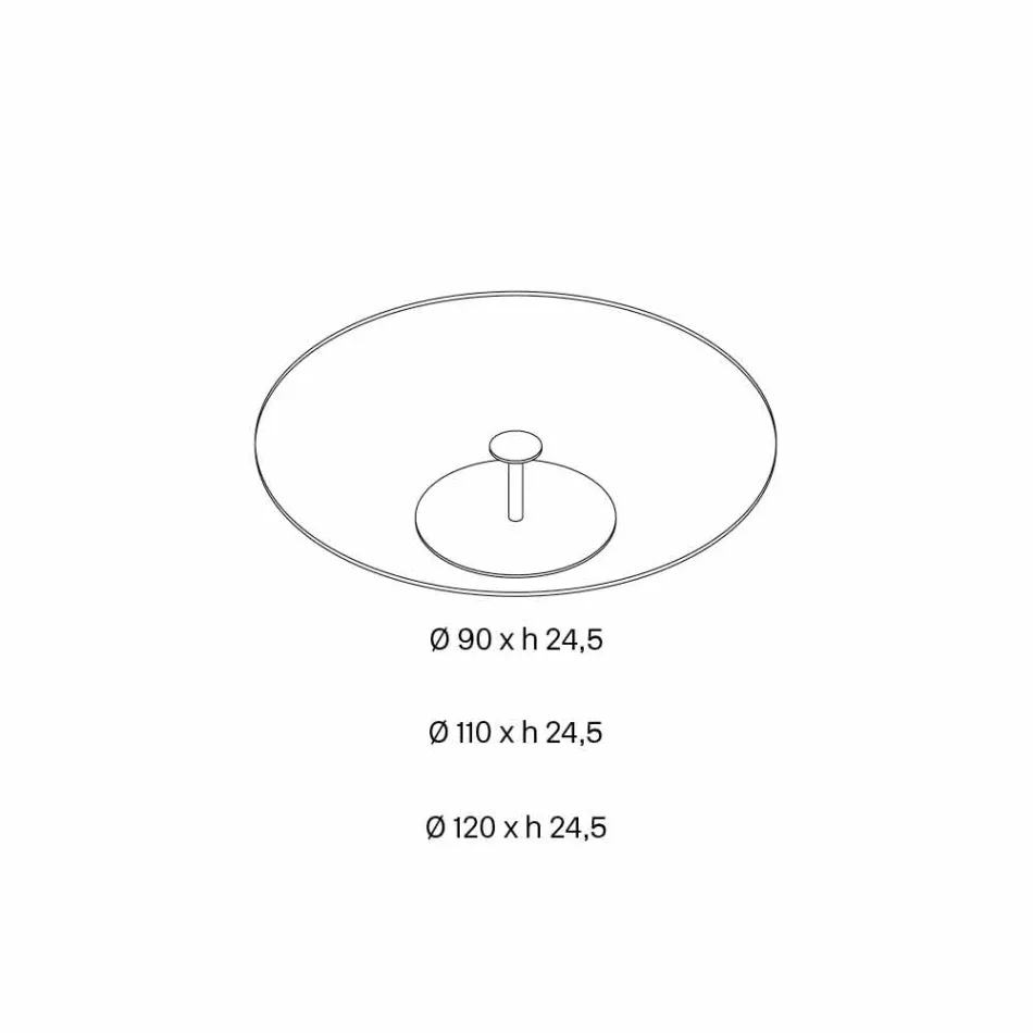 Ronde salontafel in extra helder glas - Giovannino Viadurini