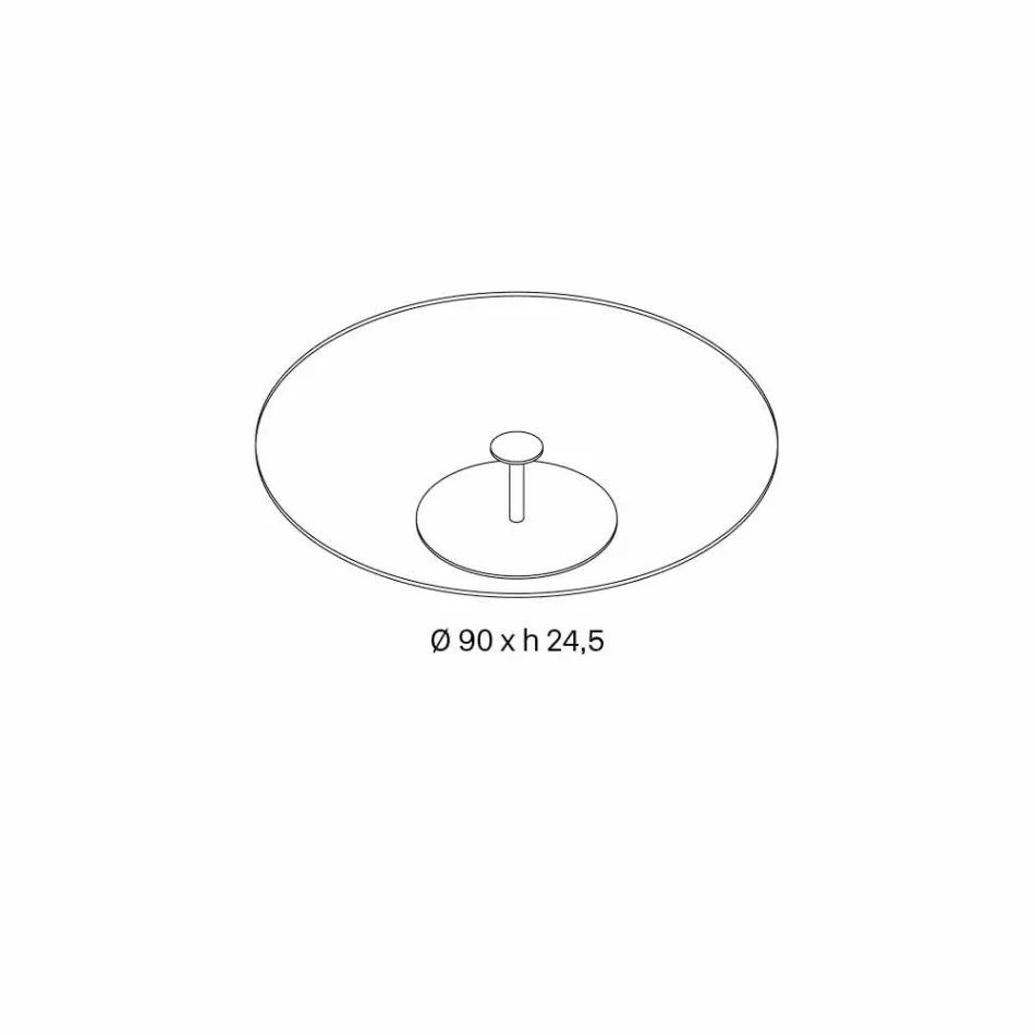 Ronde salontafel in extra helder glas - Giovannino Viadurini