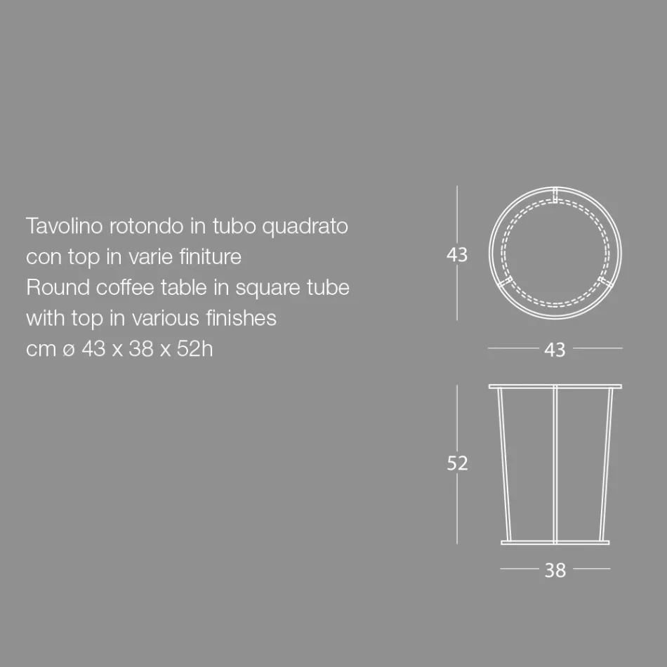 Ronde salontafel voor moderne woonkamer in gekleurd metaal Made in Italy - Raphael Viadurini