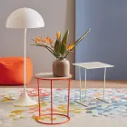 Ronde salontafel voor moderne woonkamer in gekleurd metaal Made in Italy - Raphael Viadurini