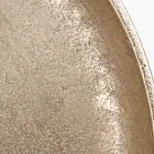 Ronde tafel in verguld en antiek vintage aluminium Homemotion - Smemo Viadurini