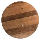 Ronde salontafel in wit of grijs gerecycled hout en staal - Genoveffa Viadurini