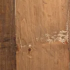 Ronde salontafel in wit of grijs gerecycled hout en staal - Genoveffa Viadurini