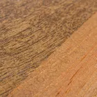 Ronde salontafel in wit of grijs gerecycled hout en staal - Genoveffa Viadurini