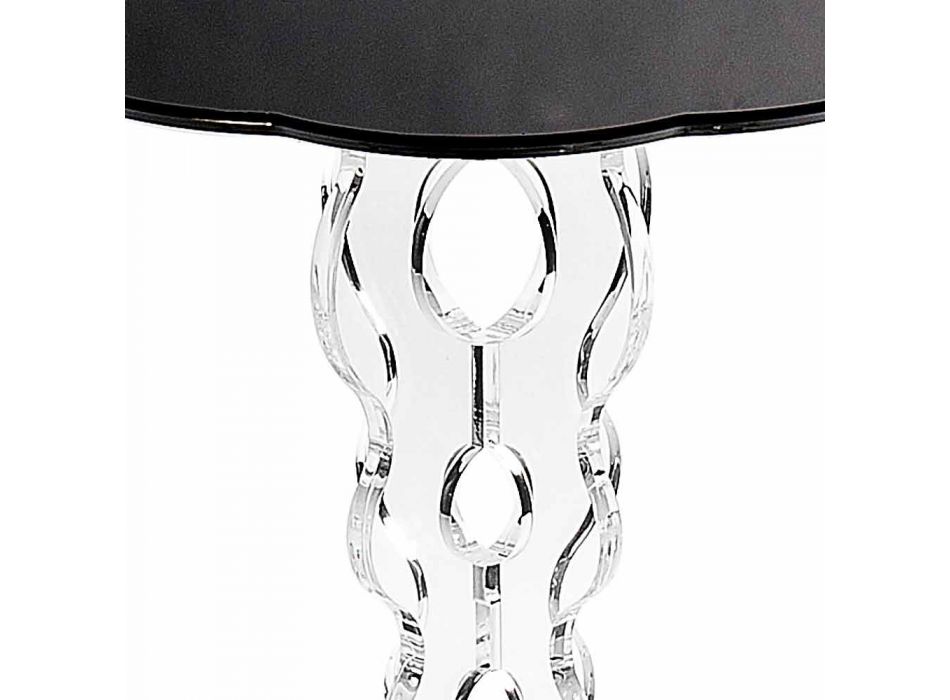 Salontafel ronde zwarte diameter 36 cm Janis modern design, made in Italy Viadurini