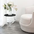 Salontafel ronde zwarte diameter 36 cm Janis modern design, made in Italy
