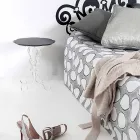 Salontafel ronde zwarte diameter 36 cm Janis modern design, made in Italy Viadurini