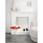 Ronde rode salontafel diameter 50 cm Janis modern design, made in Italy Viadurini