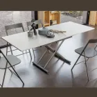 Transformeerbare salontafel met verstelbare hoogte tot 82 cm Made in Italy - Wiel Viadurini