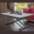 Transformeerbare salontafel met verstelbare hoogte tot 82 cm Made in Italy - Wiel Viadurini