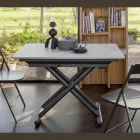 Transformeerbare salontafel met verstelbare hoogte tot 82 cm Made in Italy - Wiel Viadurini