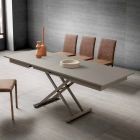 Transformeerbare salontafel in Fenix en metaal Made in Italy - Chiano Viadurini