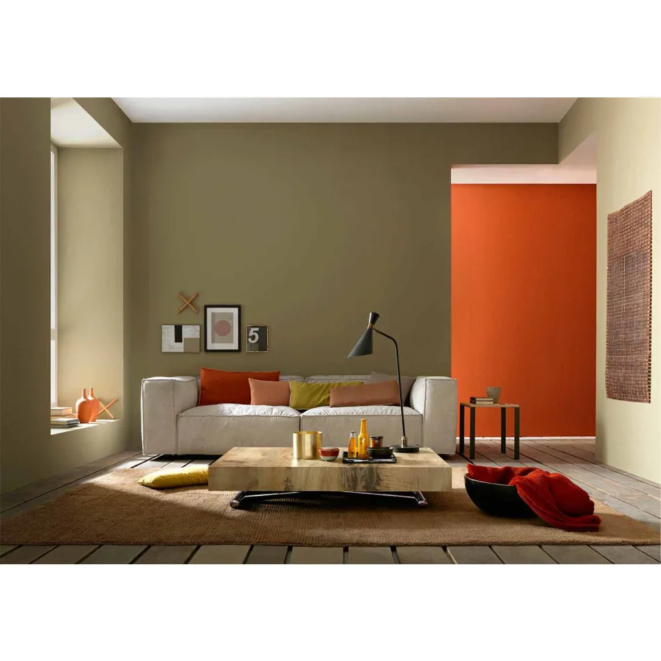 Transformeerbare design salontafel in hout en zwart metaal Made in Italy - Niverio Viadurini