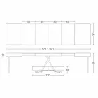 Transformeerbare design salontafel in hout en zwart metaal Made in Italy - Niverio Viadurini